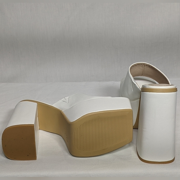 NEW ZBY Womens Square Platform Heel Sz 7 white - Picture 4 of 4